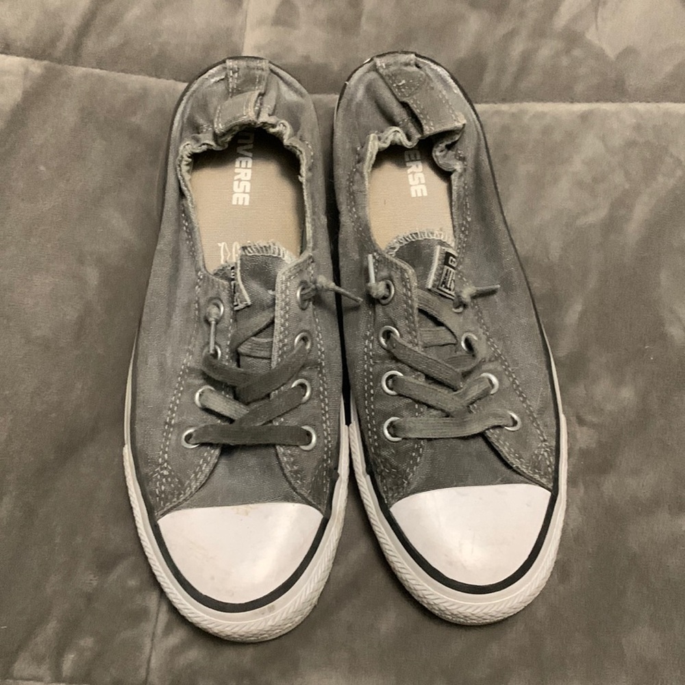 Converse slip on, lace sneaker-olive color